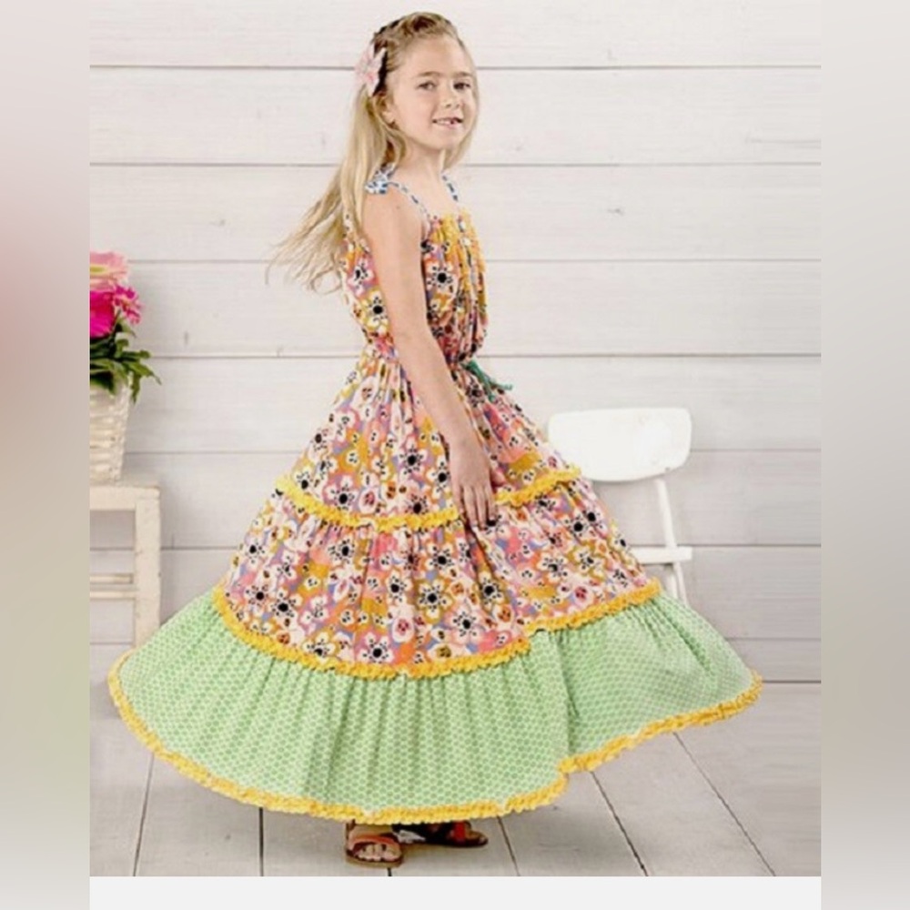 Matilda Jane Tell Me More Floral Maxi Dress The Adventure Begins Girls size 8 - Picture 1 of 15
